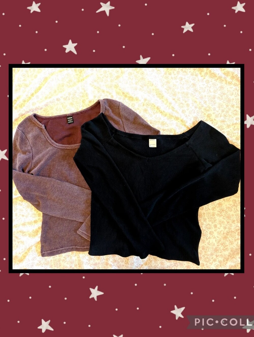 Bundle Waffle Knit Long Sleeve Tops, Size Medium Gilly Hicks
